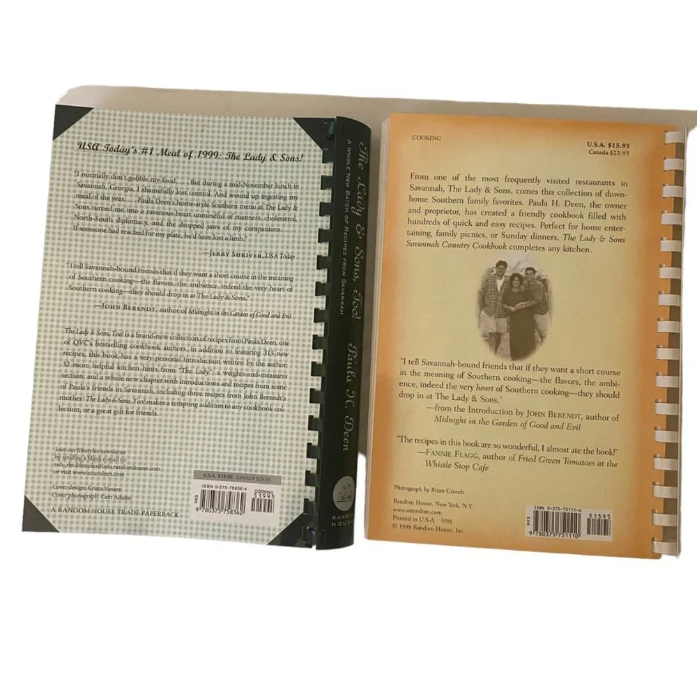 The Lady and Sons Savannah Country Cookbook + Lady and Sons, Too by Paula Deen (